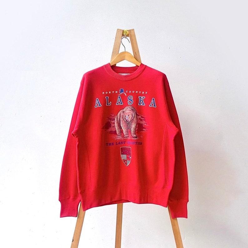 90s Alaska North Country crewneck sweatshirt T-Shirts, Hoodie | PureTeeCo.com