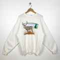 90s Art White-Tailed Deer Crewneck Sweatshirt T-Shirts, Hoodie | PureTeeCo.com