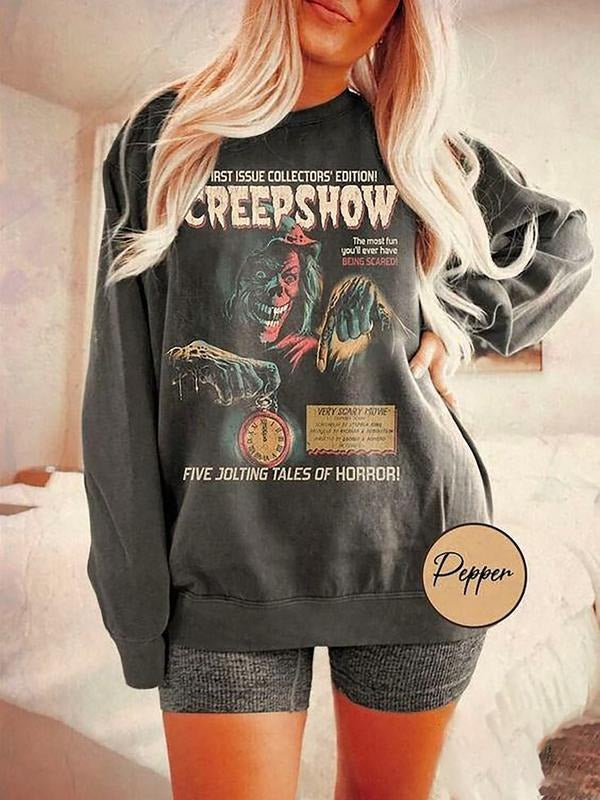 90s Creep Show Shirt, Horror Movie Sweater, Vintage Halloween Sweatshirt, Summerween Merch, Ghostface Sweatshirt, Horror...