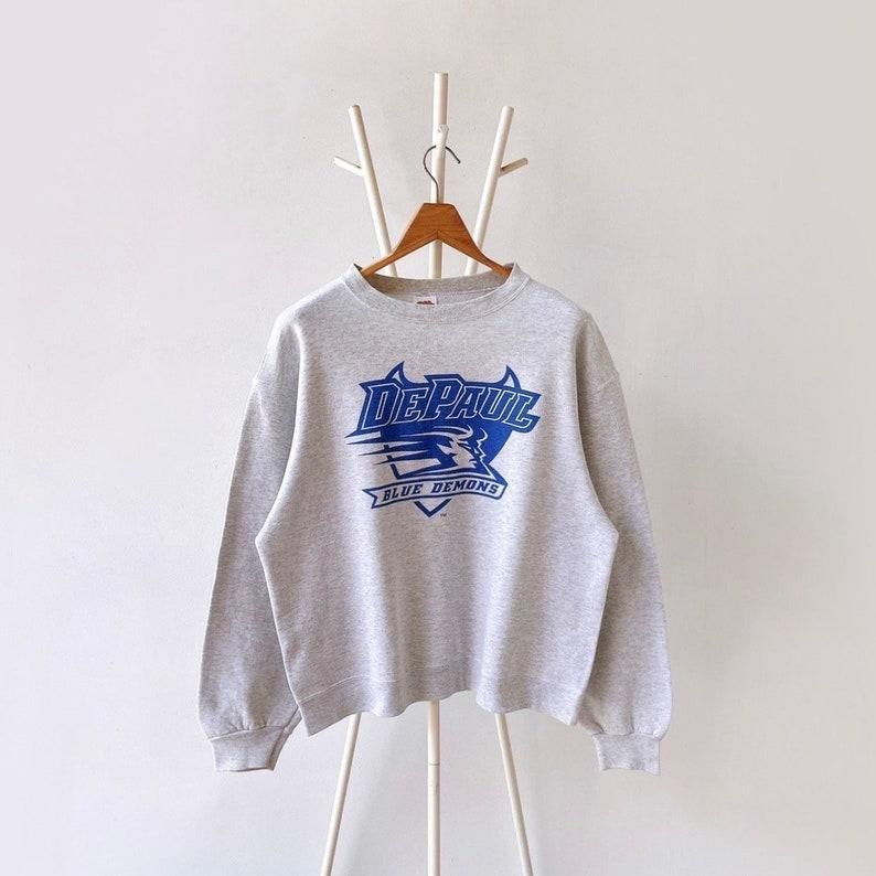 90s DePaul university blue demons sweatshirt T-Shirts, Hoodie | PureTeeCo.com
