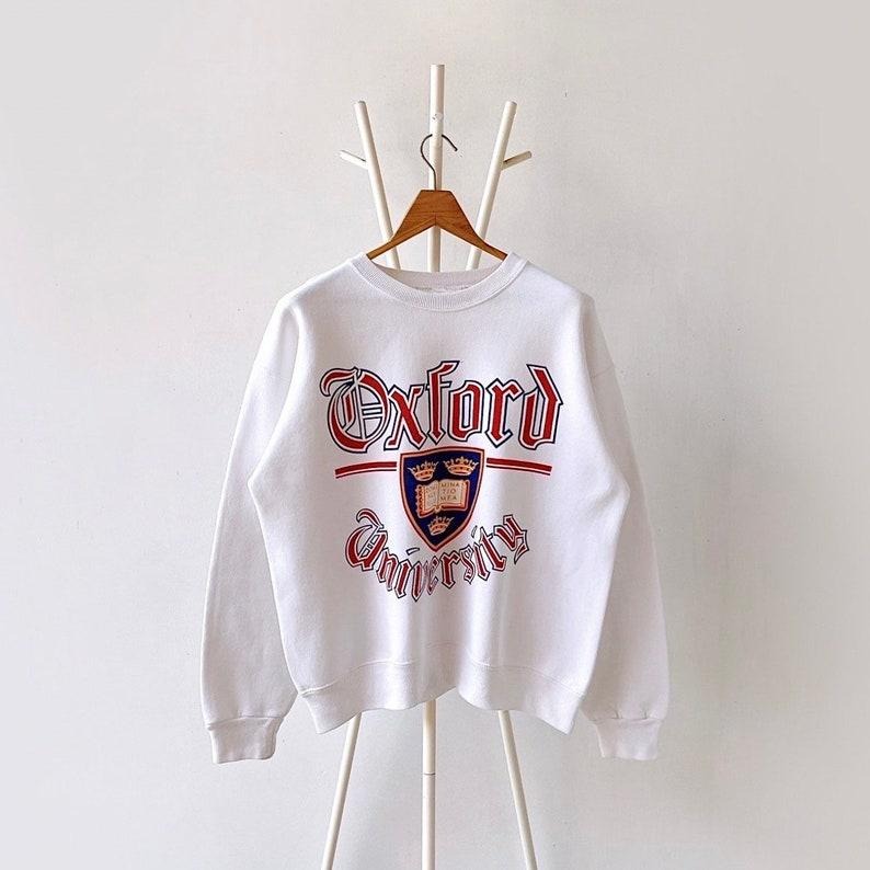 90s Oxford University crewneck sweatshirt T-Shirts, Hoodie | PureTeeCo.com
