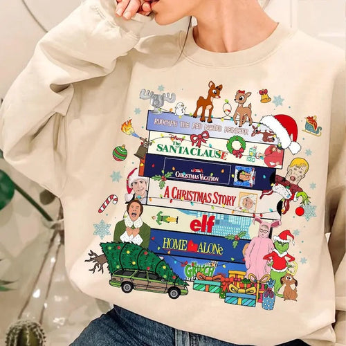 90s Style Christmas tshirt,sweatshirt,hoodie, Christmas sweatshirt, VHS Tapes, 90s VHS hoodie, Christmas Movies VHS...