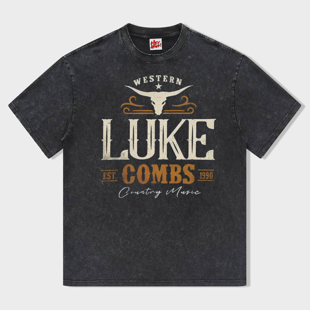 Vintage Luke Combs EST 1990 T-Shirt Hoodie, Sweatshirt | PureTeeCo.com
