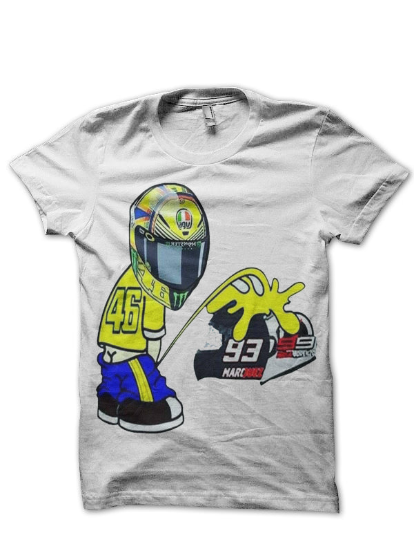 Moto GP White Half Sleeve T-Shirt Style004 Hoodie, Sweatshirt | PureTeeCo.com