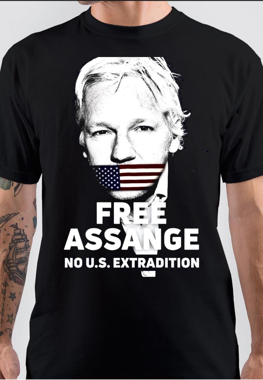 Free Assange No US Extradition T-Shirt Hoodie, Sweatshirt | PureTeeCo.com