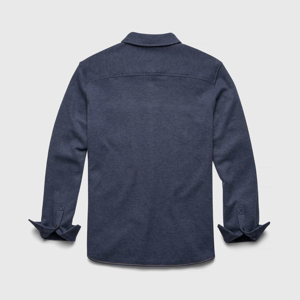 Brian Rib Knit Shirt - Navy Heather Hoodie, Sweatshirt | PureTeeCo.com (Image 2)
