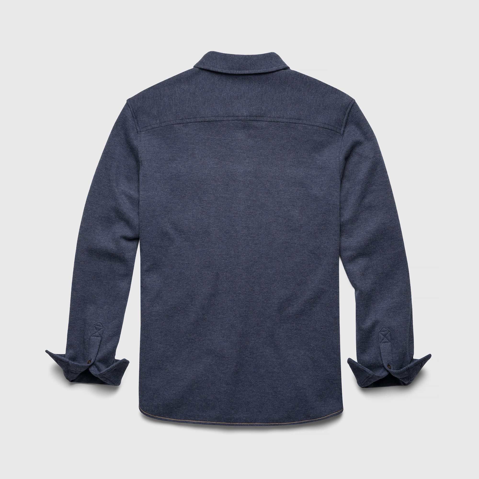 Brian Rib Knit Shirt - Navy Heather Hoodie, Sweatshirt | PureTeeCo.com (Image 2)