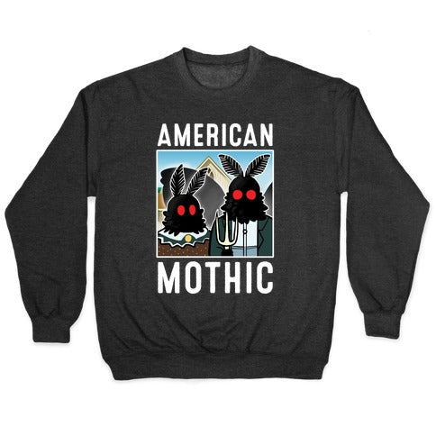 American Mothic Crewneck Sweatshirt T-Shirts, Hoodie | PureTeeCo.com (Image 1)