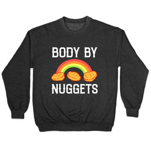 Body By Nuggets Crewneck Sweatshirt T-Shirts, Hoodie | PureTeeCo.com (Image 1)