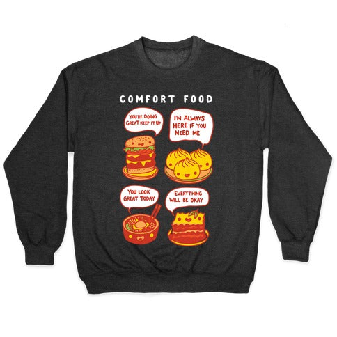 Comfort Food Crewneck Sweatshirt T-Shirts, Hoodie | PureTeeCo.com (Image 1)