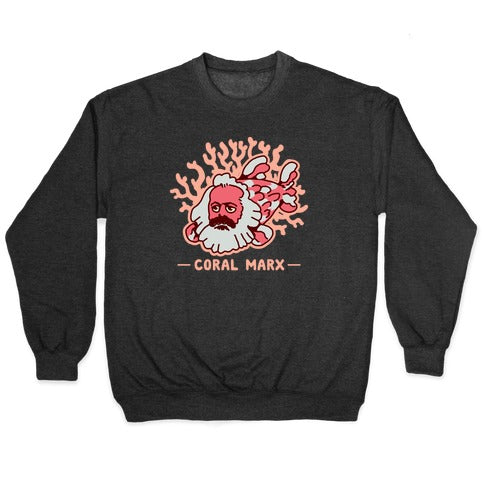 Coral Marx Crewneck Sweatshirt T-Shirts, Hoodie | PureTeeCo.com (Image 1)