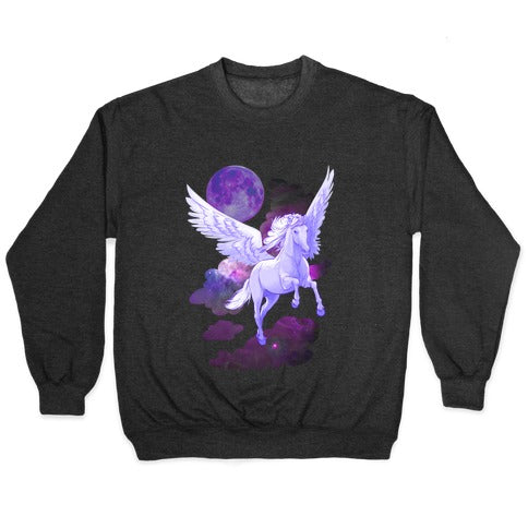 Cosmic Pegasus Crewneck Sweatshirt T-Shirts, Hoodie | PureTeeCo.com (Image 1)