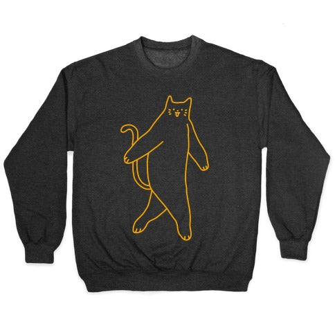 Cryptid Cat Crewneck Sweatshirt T-Shirts, Hoodie | PureTeeCo.com (Image 1)