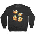 Cute Cubic Bee Pattern Crewneck Sweatshirt T-Shirts, Hoodie | PureTeeCo.com (Image 1)