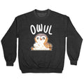 Derpy Owl Owul Crewneck Sweatshirt T-Shirts, Hoodie | PureTeeCo.com (Image 1)