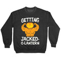 Getting Jacked-O-Lantern Crewneck Sweatshirt T-Shirts, Hoodie | PureTeeCo.com (Image 1)