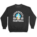 Greendale Community College Paintball Crewneck Sweatshirt T-Shirts, Hoodie | PureTeeCo.com (Image 1)