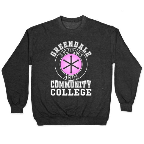 Greendale Community College Crewneck Sweatshirt T-Shirts, Hoodie | PureTeeCo.com (Image 1)
