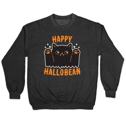 Happy Hallobean Crewneck Sweatshirt T-Shirts, Hoodie | PureTeeCo.com (Image 1)