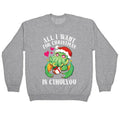 All I Want For Christmas Is Cthulyou Crewneck Sweatshirt T-Shirts, Hoodie | PureTeeCo.com (Image 1)