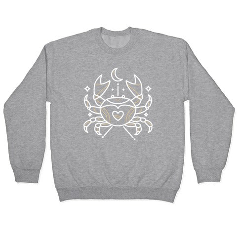Astrology Cancer Crab Crewneck Sweatshirt T-Shirts, Hoodie | PureTeeCo.com (Image 2)