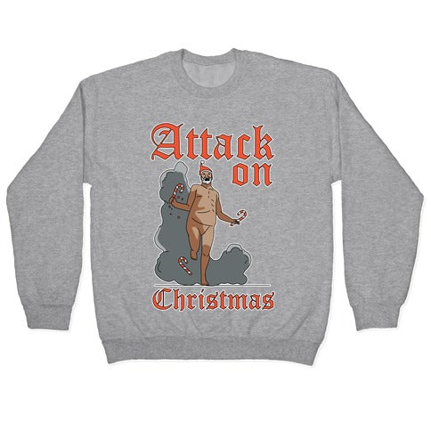 Attack On Christmas Crewneck Sweatshirt T-Shirts, Hoodie | PureTeeCo.com (Image 2)