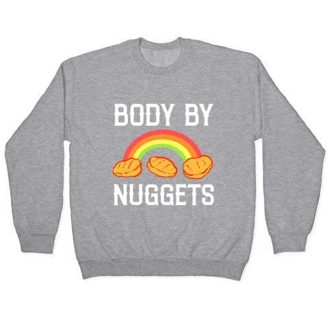 Body By Nuggets Crewneck Sweatshirt T-Shirts, Hoodie | PureTeeCo.com (Image 2)