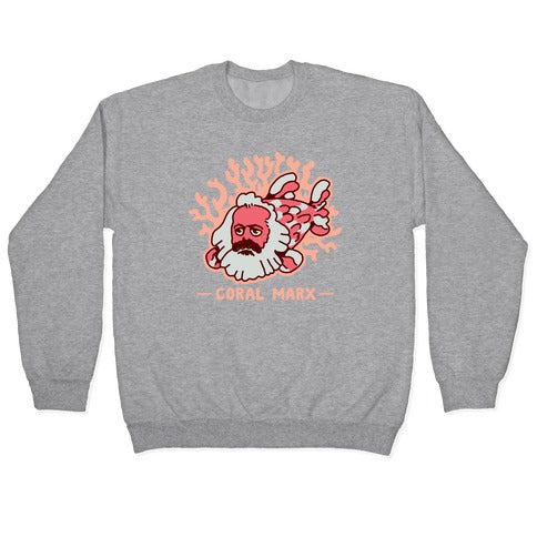 Coral Marx Crewneck Sweatshirt T-Shirts, Hoodie | PureTeeCo.com (Image 2)