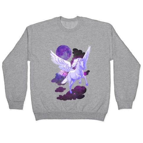 Cosmic Pegasus Crewneck Sweatshirt T-Shirts, Hoodie | PureTeeCo.com (Image 2)