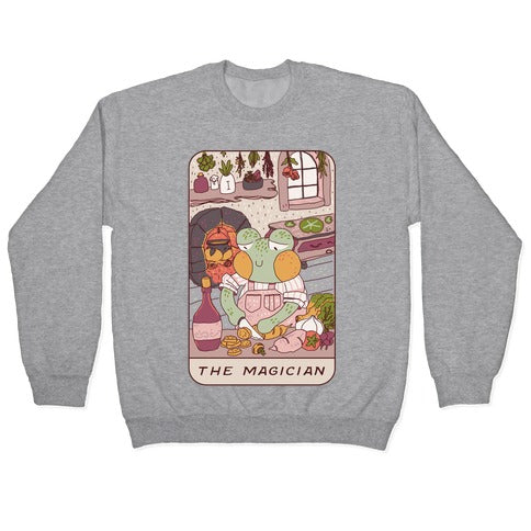 Cottagecore Magician Tarot Card Crewneck Sweatshirt T-Shirts, Hoodie | PureTeeCo.com (Image 2)
