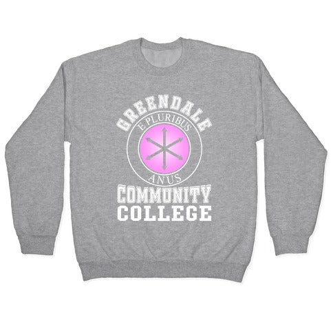 Greendale Community College Crewneck Sweatshirt T-Shirts, Hoodie | PureTeeCo.com (Image 2)