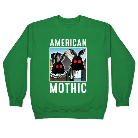 American Mothic Crewneck Sweatshirt T-Shirts, Hoodie | PureTeeCo.com (Image 3)