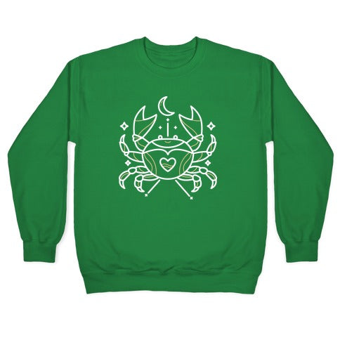 Astrology Cancer Crab Crewneck Sweatshirt T-Shirts, Hoodie | PureTeeCo.com (Image 3)