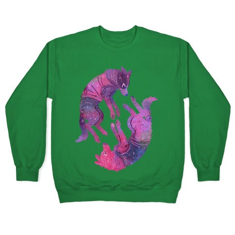 Astronaut Dogs Belka & Strelka Crewneck Sweatshirt T-Shirts, Hoodie | PureTeeCo.com (Image 3)