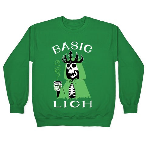 Basic Lich Crewneck Sweatshirt T-Shirts, Hoodie | PureTeeCo.com (Image 3)