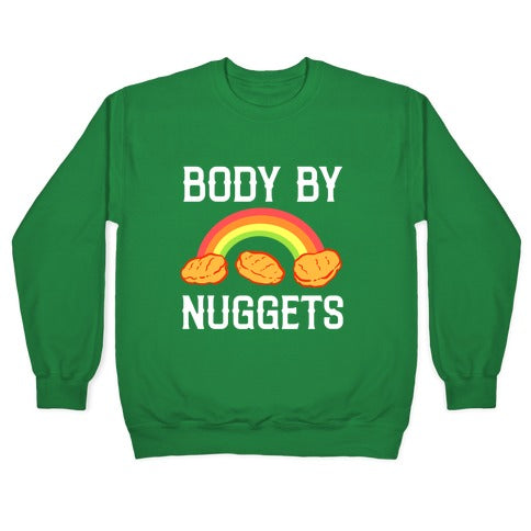Body By Nuggets Crewneck Sweatshirt T-Shirts, Hoodie | PureTeeCo.com (Image 3)