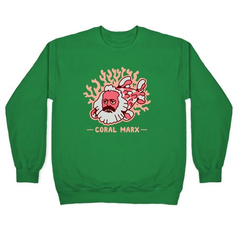 Coral Marx Crewneck Sweatshirt T-Shirts, Hoodie | PureTeeCo.com (Image 3)