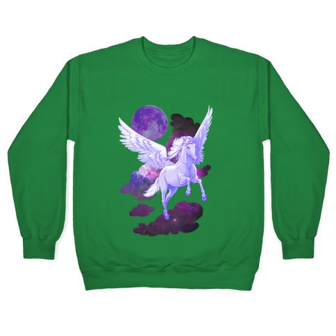 Cosmic Pegasus Crewneck Sweatshirt T-Shirts, Hoodie | PureTeeCo.com (Image 3)