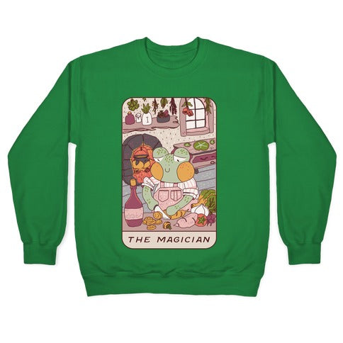 Cottagecore Magician Tarot Card Crewneck Sweatshirt T-Shirts, Hoodie | PureTeeCo.com (Image 3)