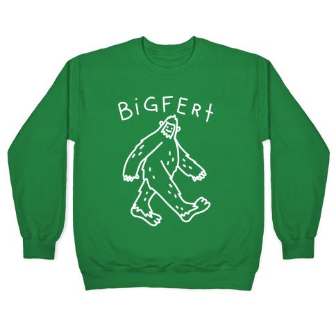 Derpy Bigfert Sasquatch Crewneck Sweatshirt T-Shirts, Hoodie | PureTeeCo.com (Image 3)