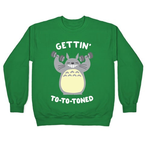 Gettin' Tototoned Crewneck Sweatshirt T-Shirts, Hoodie | PureTeeCo.com (Image 3)