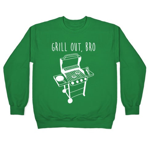 Grill Out, Bro Crewneck Sweatshirt T-Shirts, Hoodie | PureTeeCo.com (Image 3)