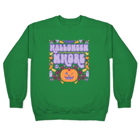 Halloween Whore Crewneck Sweatshirt T-Shirts, Hoodie | PureTeeCo.com (Image 3)