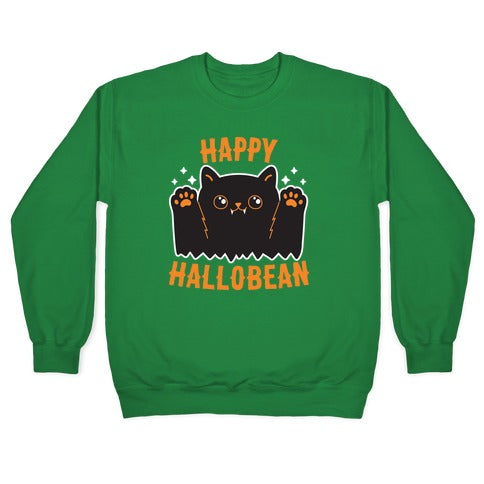 Happy Hallobean Crewneck Sweatshirt T-Shirts, Hoodie | PureTeeCo.com (Image 3)