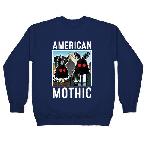 American Mothic Crewneck Sweatshirt T-Shirts, Hoodie | PureTeeCo.com (Image 4)