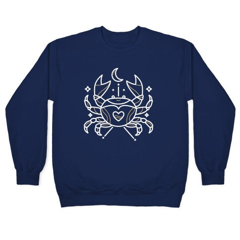 Astrology Cancer Crab Crewneck Sweatshirt T-Shirts, Hoodie | PureTeeCo.com (Image 4)
