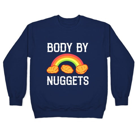 Body By Nuggets Crewneck Sweatshirt T-Shirts, Hoodie | PureTeeCo.com (Image 4)