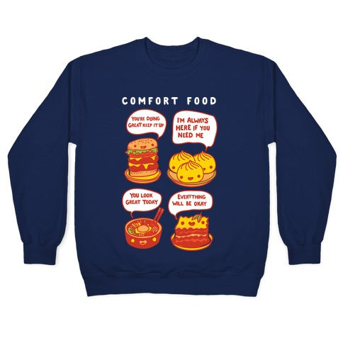 Comfort Food Crewneck Sweatshirt T-Shirts, Hoodie | PureTeeCo.com (Image 4)
