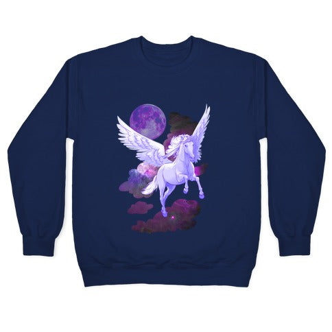 Cosmic Pegasus Crewneck Sweatshirt T-Shirts, Hoodie | PureTeeCo.com (Image 4)