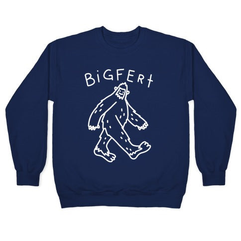 Derpy Bigfert Sasquatch Crewneck Sweatshirt T-Shirts, Hoodie | PureTeeCo.com (Image 4)